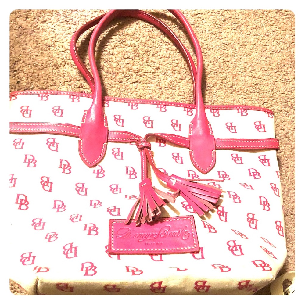 Dooney and Burke pink and cream